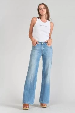 LE TEMPS DES CERISES Axis Pulp Flare Taille Haute Jeans Bleu N°4