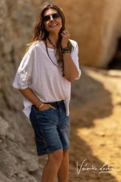 LE TEMPS DES CERISES Bermuda Charpentier En Jeans Bleu By Véronika Loubry -Mode Mix Soldes 231 jfberchaw9118ve 3001 imaged4