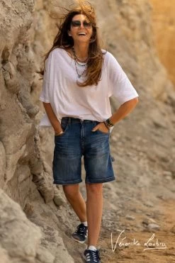 LE TEMPS DES CERISES Bermuda Charpentier En Jeans Bleu By Véronika Loubry -Mode Mix Soldes 231 jfberchaw9118ve 3001 imaged5