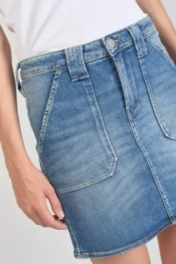 LE TEMPS DES CERISES Jupe Cary En Jeans Bleu Délavé -Mode Mix Soldes 231 jfcary00w3061 3001 imaged1