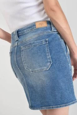 LE TEMPS DES CERISES Jupe Cary En Jeans Bleu Délavé -Mode Mix Soldes 231 jfcary00w3061 3001 imaged2