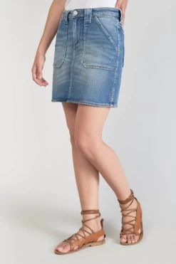 LE TEMPS DES CERISES Jupe Cary En Jeans Bleu Délavé -Mode Mix Soldes 231 jfcary00w3061 3001 imaged4