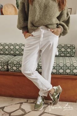 LE TEMPS DES CERISES Charpentier Boyfit By Véronika Loubry Jeans Blanc -Mode Mix Soldes 231 jfcharpe0wblave 1001 imaged2