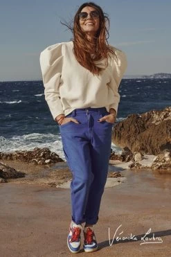 LE TEMPS DES CERISES Charpentier Boyfit By Véronika Loubry Jeans Bleu