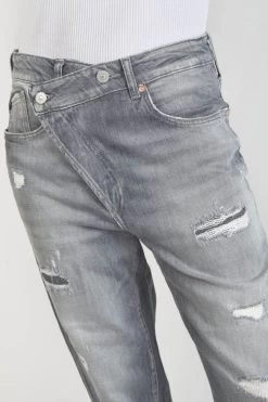 LE TEMPS DES CERISES Cosy Boyfit 7/8ème Jeans Destroy Gris N°3 -Mode Mix Soldes 231 jfcosy00w1446 0003 imaged4