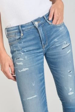 LE TEMPS DES CERISES Dames Power Skinny 7/8ème Jeans Destroy Bleu N°4 -Mode Mix Soldes 231 jfdames0w4080 3001 imaged4