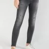 LE TEMPS DES CERISES Geos Pulp Slim 7/8ème Jeans Destroy Noir N°1 -Mode Mix Soldes 231 jfgeos00w2154 0403 image3