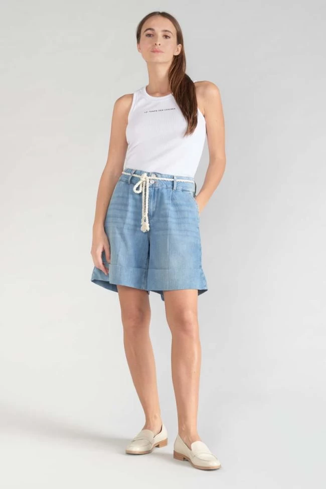 LE TEMPS DES CERISES Bermuda Hellia En Jeans Bleu Clair 3 LE TEMPS DES CERISES Bermuda Hellia En Jeans Bleu Clair