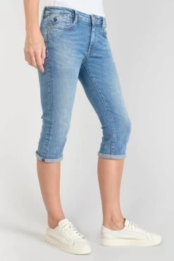 LE TEMPS DES CERISES Corsaire Oriol En Jeans Bleu Délavé -Mode Mix Soldes 231 jforiol0w6052 3001 imaged1