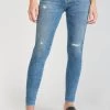 LE TEMPS DES CERISES Pounche Power Skinny 7/8ème Jeans Destroy Bleu N°3 1 LE TEMPS DES CERISES Pounche Power Skinny 7/8ème Jeans Destroy Bleu N°3 -Mode Mix Soldes 231 jfpounchw5150 3001 image3