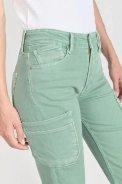 LE TEMPS DES CERISES Precieux Taille Haute 7/8ème Jeans Vert D'eau -Mode Mix Soldes 231 jfprecieuwpig 9152 imaged2