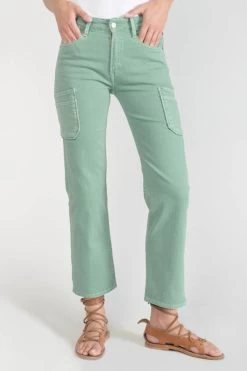 LE TEMPS DES CERISES Precieux Taille Haute 7/8ème Jeans Vert D'eau -Mode Mix Soldes 231 jfprecieuwpig 9152 imaged4