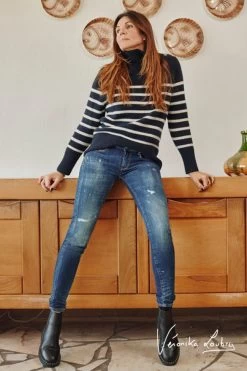 LE TEMPS DES CERISES Pulp Slim By Véronika Loubry Jeans Bleu N°2 -Mode Mix Soldes 231 jfpulp00w9104ve 3001 imaged7