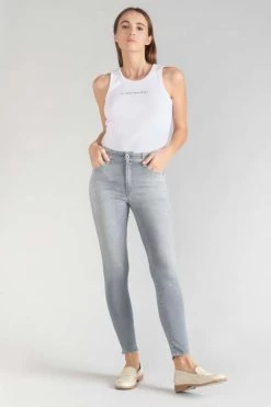 LE TEMPS DES CERISES Pulp Slim Taille Haute 7/8ème Jeans Gris N°3