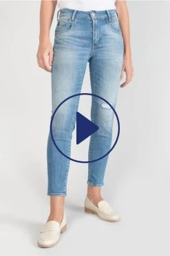 LE TEMPS DES CERISES Sabi Pulp Slim Taille Haute 7/8ème Jeans Destroy Bleu N°3 -Mode Mix Soldes 231 jfsabi00w1436 3001 image3 1