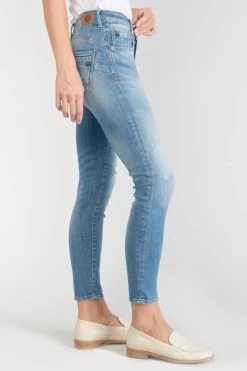 LE TEMPS DES CERISES Sabi Pulp Slim Taille Haute 7/8ème Jeans Destroy Bleu N°3 -Mode Mix Soldes 231 jfsabi00w1436 3001 imaged5