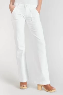 LE TEMPS DES CERISES Sormiou Flare Jeans Blanc