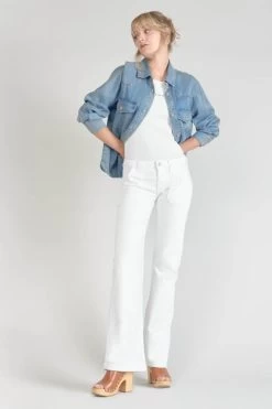 LE TEMPS DES CERISES Sormiou Flare Jeans Blanc -Mode Mix Soldes 231 jfsormiouwpig 1001 imaged5