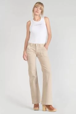LE TEMPS DES CERISES Sormiou Flare Jeans Beige Sable 14 LE TEMPS DES CERISES Sormiou Flare Jeans Beige Sable -Mode Mix Soldes 231 jfsormiouwpig 1191 imaged2