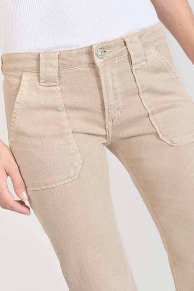 LE TEMPS DES CERISES Sormiou Flare Jeans Beige Sable 8 LE TEMPS DES CERISES Sormiou Flare Jeans Beige Sable – Image 6