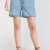 LE TEMPS DES CERISES Short Sydney En Jeans Bleu Clair