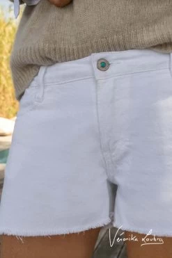 LE TEMPS DES CERISES Short Court Véronika En Jeans Blanc By Véronika Loubry -Mode Mix Soldes 231 jfvero000wblave 1001 imaged3