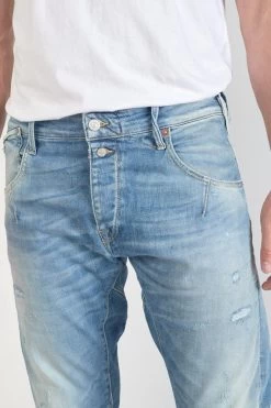 LE TEMPS DES CERISES Alost 900/03 Tapered Arqué Jeans Destroy Bleu N°4 -Mode Mix Soldes 231 jh903galw4078 3001 imaged2