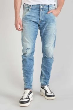 LE TEMPS DES CERISES Alost 900/03 Tapered Arqué Jeans Destroy Bleu N°4 -Mode Mix Soldes 231 jh903galw4078 3001 imaged5