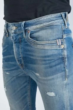 LE TEMPS DES CERISES Perier 900/16 Tapered 7/8ème Jeans Destroy Vintage Bleu N°4 -Mode Mix Soldes 231 jh916perw4077 3001 imaged2