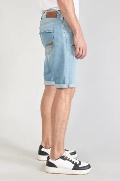 LE TEMPS DES CERISES Bermuda Laredo En Jeans Bleu Clair Délavé Destroy -Mode Mix Soldes 231 jhlaredow4084 3001 imaged6