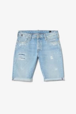 LE TEMPS DES CERISES Bermuda Laredo En Jeans Bleu Clair Délavé Destroy -Mode Mix Soldes 231 jhlaredow4084 3001 imaged8