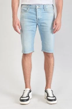 LE TEMPS DES CERISES Bermuda Laredo En Jeans Bleu Clair Délavé