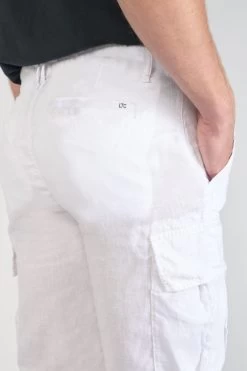 LE TEMPS DES CERISES Bermuda En Lin Rocca Blanc -Mode Mix Soldes 231 phrocca00wpig 1001 imaged2