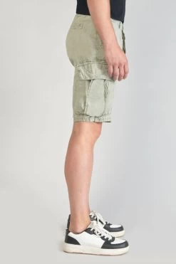 LE TEMPS DES CERISES Bermuda En Lin Rocca Vert Amande -Mode Mix Soldes 231 phrocca00wpig 1043 imaged4