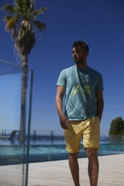 LE TEMPS DES CERISES Bermuda Chino Jogg Swoop Moutarde