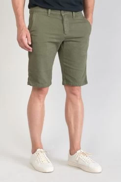 LE TEMPS DES CERISES Bermuda Chino Jogg Swoop Kaki