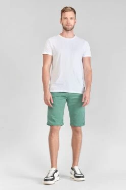 LE TEMPS DES CERISES Bermuda Chino Jogg Swoop Vert D'eau -Mode Mix Soldes 231 phswoop00wpig 9966 imaged4