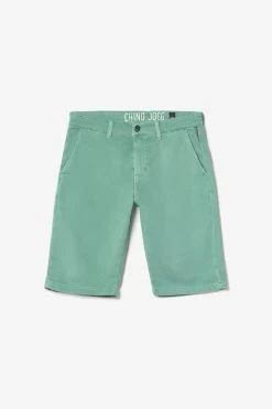 LE TEMPS DES CERISES Bermuda Chino Jogg Swoop Vert D'eau -Mode Mix Soldes 231 phswoop00wpig 9966 imaged8