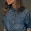 LE TEMPS DES CERISES Chemise Courte Felixa En Jeans Bleu -Mode Mix Soldes 232 ffelixa0w2165 3001 image3