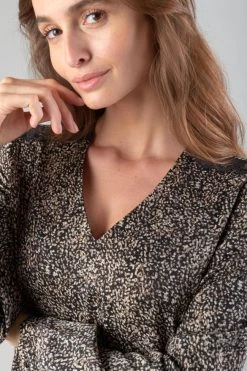 LE TEMPS DES CERISES Robe Huerta Noire à Motif -Mode Mix Soldes 232 fhuerta000000ml 0001 imaged4