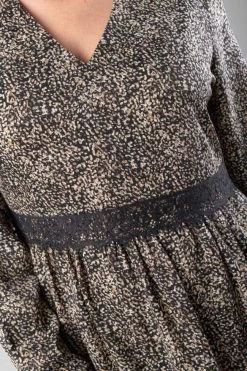 LE TEMPS DES CERISES Robe Huerta Noire à Motif -Mode Mix Soldes 232 fhuerta000000ml 0001 imaged5