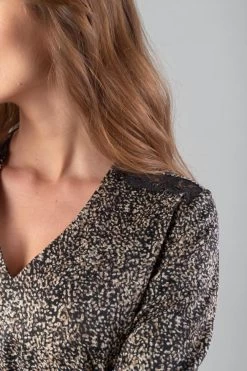 LE TEMPS DES CERISES Robe Huerta Noire à Motif -Mode Mix Soldes 232 fhuerta000000ml 0001 imaged6