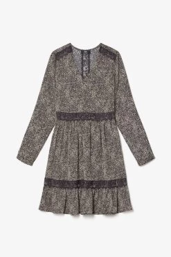 LE TEMPS DES CERISES Robe Huerta Noire à Motif -Mode Mix Soldes 232 fhuerta000000ml 0001 imaged8