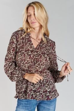 LE TEMPS DES CERISES Blouse Janek à Motif Serpent