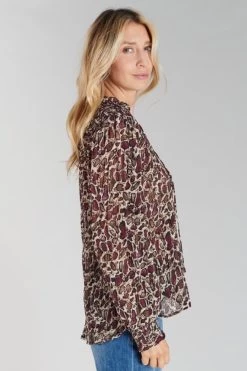 LE TEMPS DES CERISES Blouse Janek à Motif Serpent 9 LE TEMPS DES CERISES Blouse Janek à Motif Serpent -Mode Mix Soldes 232 fjanek0000000ml 4033 imaged1