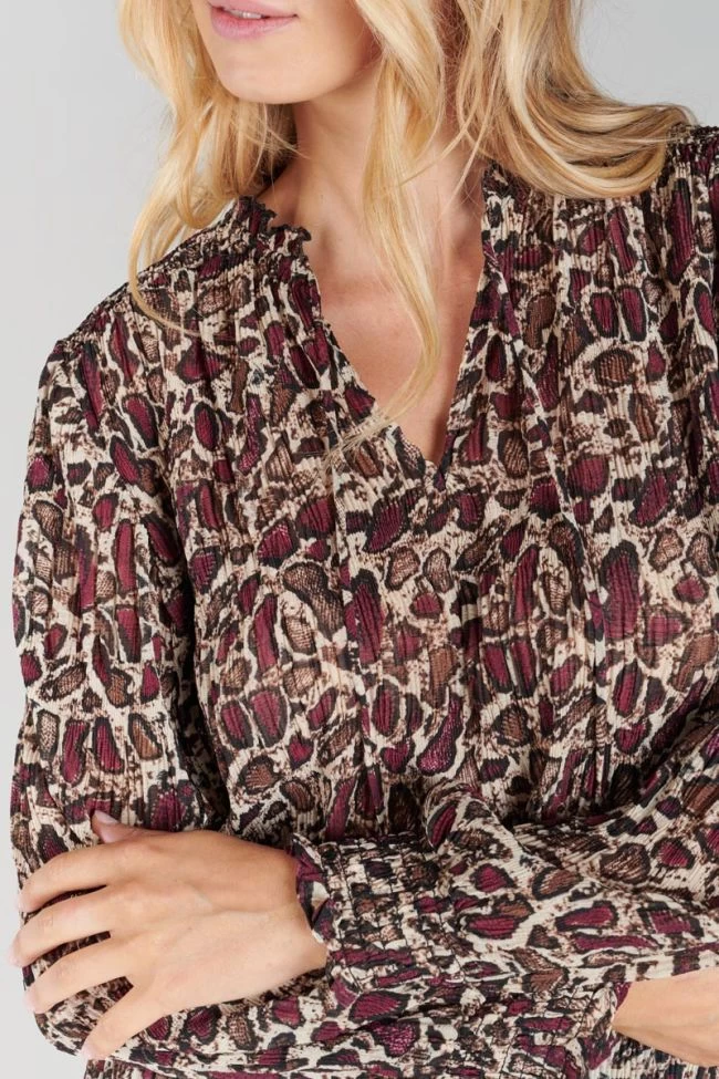 LE TEMPS DES CERISES Blouse Janek à Motif Serpent 4 LE TEMPS DES CERISES Blouse Janek à Motif Serpent – Image 2