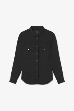 LE TEMPS DES CERISES Chemise Juanita En Jeans Noir Brut -Mode Mix Soldes 232 fjuanitaw6095 0403 imaged8