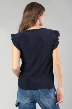 LE TEMPS DES CERISES Top Nea Bleu Nuit Irisé -Mode Mix Soldes 232 fnea000000000sm 3221 imaged4