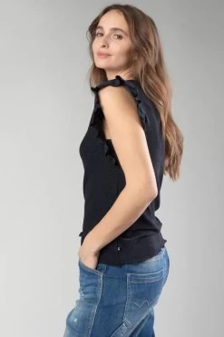 LE TEMPS DES CERISES Top Nea Bleu Nuit Irisé -Mode Mix Soldes 232 fnea000000000sm 3221 imaged5