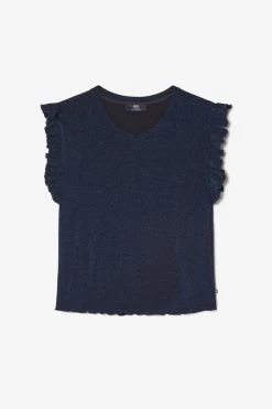 LE TEMPS DES CERISES Top Nea Bleu Nuit Irisé -Mode Mix Soldes 232 fnea000000000sm 3221 imaged8